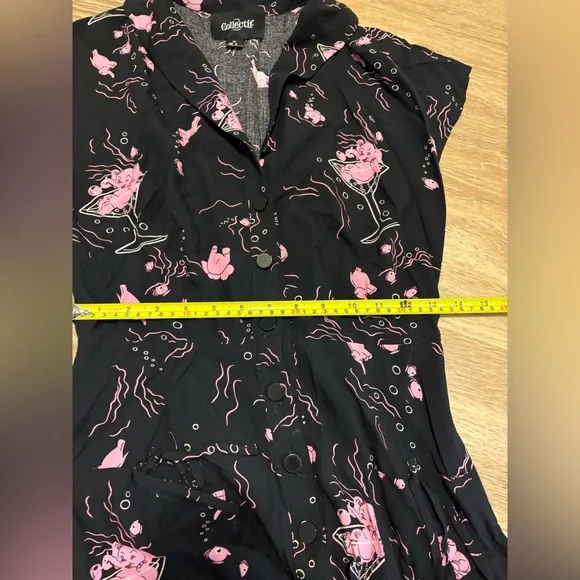 Collectif Liza Tipsy Elephants Swing Dress - Picture 8 of 12